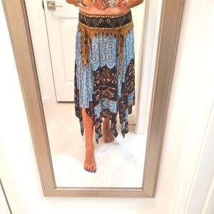 Free People Vintage Mixed Print Skirt, Size Small